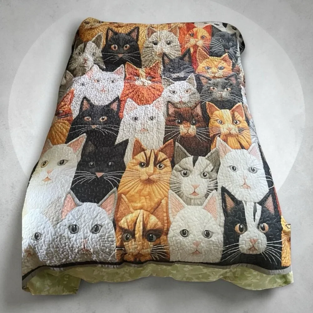 Cats Fur Parents Quilted Throw 80